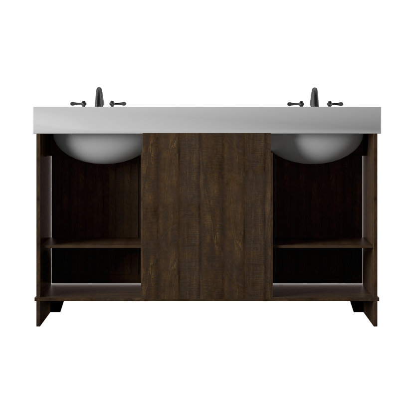 Sand & Stable Braylen 60'' Freestanding Double Bathroom Vanity with